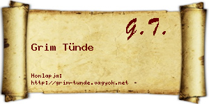 Grim Tünde névjegykártya
